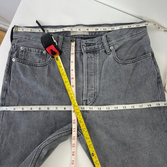 Sz 28- Everlane The Relaxed Straight High Rise Cotton Denim Jean Grey Wash - Picture 15 of 15